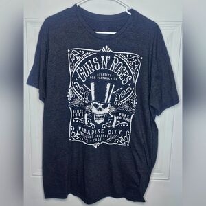 Guns And Roses Band Tee Dark Gray XL Short Sleeve